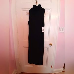 Sleeveless turtleneck dress